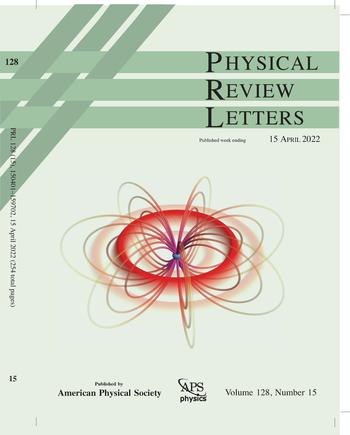PRL front cover of Volume 128, Issue 15, 15 April 2022